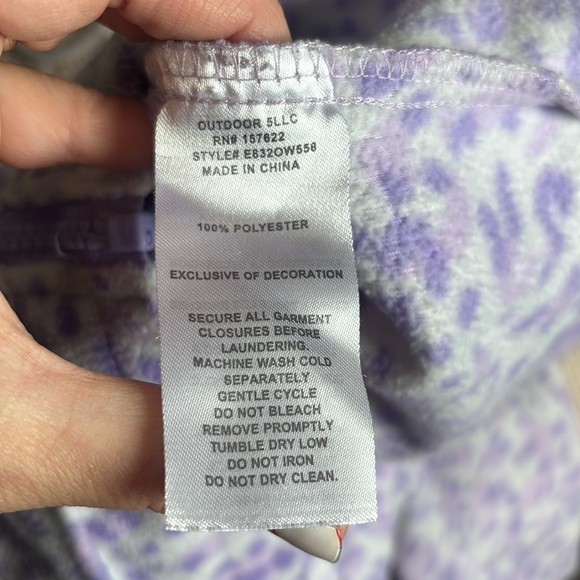 Kids Purple Leopard Print Jacket - Picture 6 of 6